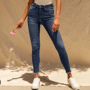 Free People Raw High Rise Jegging - Color Capri Blue - Size 25